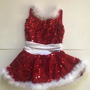 Glitter Christmas dress Red